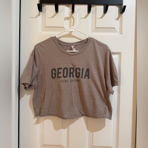 Georgia Homegrown Cropped Cut Tee